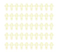 50 Pcs Crosses Shaped Paper Clips Metal Paperclips Bookmarks Office Planner Office Supplies for Student