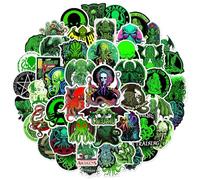 50 Pcs Cthulhu Stickers for Horror Fans, Waterproof Vinyl Decal Pack Featuring Lovecraftian Monsters, Eldritch Art, and Cosmic Creatures for Laptop, Skateboard, Motorcycle, Helmet, Water Bottle