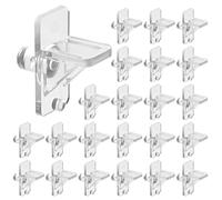 50 Pcs Cupboard Shelf Pegs Cabinet Shelf Support Pegs 1/4 Inch, Clear Plastic Shelf-Pins Furniture Support Pin Shelf-Supports Pins for Kitchen Cabinet Wood Shelving Bookcase Peg Replacement