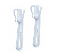 50 Pcs Curtain Hooks Plastic Adjustable Depth Pleat Drapery Hooks for Window Curtain, Door Curtain and Shower Curtain (85mm)