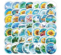50 Pcs Cute Animals & Plants Stickers for Phone,Guitar,Laptop,Skateboard,Luggage,Bicycle,Nordic Cute Style Stickers Waterproof Vinyl,Graffiti Decorate for Teens Girls Boys Child Motivate Gift