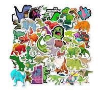 50 Pcs Cute Dinosaur Stickers, Waterproof Vinyl Sticker for Kids, Cartoon Stickers Packs for Water Bottles Laptops Notebooks Classroom Prizes Teaching Rewards