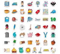50 PCS CVC Object Magnets, Magnetic Thickened CVC Fridge Magnets Adorable Educational Learning Toys for Preschooler, Kindergarteners, Kids 4+