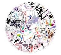 50 Pcs Dance Stickers for Kids Teens Adults Boys Girls Gift,Stickers Pack for Laptop,Skateboard,Luggage,Car,Bike, Cup,Computer,Water Bottle Decor,Dance Vinyl Waterproof Sticker Decals