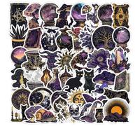50 Pcs Darkness Stickers for Phone,Guitar,Laptop,Water Bottles,Skateboard,Luggage,Nordic Style Stickers Waterproof Vinyl,Graffiti Decorate for Teens Girls Boys Child Motivate Gift