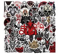 50 Pcs Devil Satan Stickers, Colorful Waterproof Vinyl Decals for Laptop Skateboard Bike Guitar Laggage Bicycle