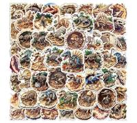 50 Pcs Dinosaur Fossils Stickers for Guitar,Water Bottles,Phone,Skateboard,Luggage,Cartoon Dinosaur Cute Style Stickers Waterproof Vinyl,Graffiti Decorate for Teens Girls Children Motivate Gift
