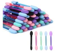 50 Pcs Disposable Double Head Eyeshadow Sponge Brushes Eyeshadow Applicators Dual Sides Eye Shadow Sponge Applicators Eyeshadow Brushes Makeup Applicator Cosmetic Tool(Multicolor)