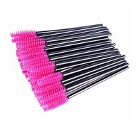 50 PCS Disposable Eyelash Brushes Mascara Wands Cosmetic Makeup Brush Tool Kits Eye Lash Eyebrow Applicator (Black/Purple)