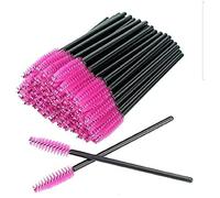50 PCS Disposable Eyelash Brushes Mascara Wands Eye Lash Eyebrow Applicator/Castor Oil Applicator Cosmetic Makeup Brush Tool Kits (Purple/Black)