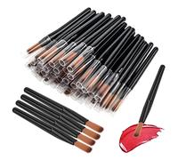 50 Pcs Disposable Lip Brushes Lipstick Gloss Sticks Stick Applicator Makeup Tools Kit, Black
