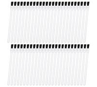 50 Pcs Disposable Lip Brushes Nail Polish Brushes Lip Gloss Applicators Lipstick Wands Makeup Cosmetic Tools, White