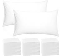 50 Pcs Disposable Pillow Case Non Woven Pillow Covers Bulk Pillow Sheets for Medical Travel Hotel Bedroom Home Bedding Portable Supplies, 50 x 80 cm, White