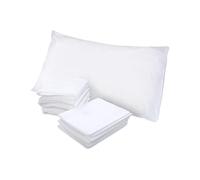 50 pcs Disposable Pillow Cases Covers 80 x 50 cm, White, Non-Woven, Latex-free Single Use, for Hotel, Medical, Hospital, Spa, Bedroom