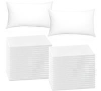 50 Pcs Disposable Pillow Cases for Travel, 50 x 80 cm White Pillow Covers Bulk for Hotel, Single Use Breathable Non-Woven Pillowcases for Medical Hospital Bedroom Spa Home Bedding Supplies