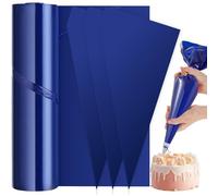 50 Pcs Disposable Piping Bags, 21 Inch Blue Strong Hold Plastic Pastry Bags Icing Piping Bags for Baking and Cakes Cookies Decoration, Extra Large (25 x 52cm)