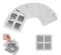 50 Pcs Disposable Shower Drain Hair Catcher, 4" X 4" Mesh Floor Drain Sticker Hair Catcher for Shower Drain Cover Hair Trap Filters, Sink Strainer Protector for Bathroom Kitchen Laundry Bathtub