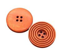 50 PCS DIY Wooden Buttons Sewing Accessories Clothing Needlework Shirts Decorative Buttons Handmade Crafts(Light Brown Color,25 mm)