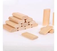 50 Pcs Domino Tenon 10x50mm Loose Tenons Flat Wood Dowel Solid Beech Wood Tenon Insertion Block for Woodworking Furniture Splicing Cabinet Making Frame Engineering