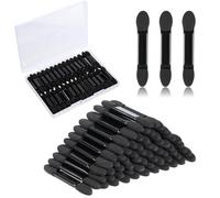 50 PCS Double Head Eyeshadow Applicators, Disposable Sponge Eyeshadow Brush, Black Eye Shadow Brushes Eyeshadow Brushes Makeup Applicator Cosmetic Tools(Black)