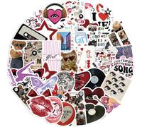 50 Pcs Downtown Girl Y2k Stickers for Kids Teens Adults Boys Girls Gift,Downtown Red Stickers Pack for Laptop,Skateboard,Luggage,Car,Bike, Cup,Computer,Water Bottle Decor,Vinyl Waterproof Sticker