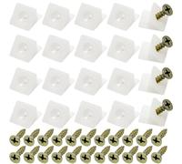 50 Pcs Drawer Supports, White Plastic Drawer Bottom Sagging Repair Fixing Mending Wedges with Screws for Furniture
