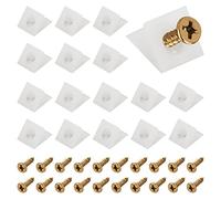 50 Pcs Drawer Supports, White Plastic Drawer Bottom Sagging Repair Fixing Mending Wedges with Screws for Furniture