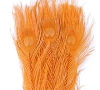 50 Pcs Dyed Peacock Feathers 25-30cm Natural Plumes for Wedding Centerpiece DIY Crafts