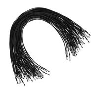 50 PCS Elastic Cords with Metal Ends, Elastic String for Masks Black Round Face Mask String Soft Stretch Loop Band Barbed Cord for Mask Making DIY Party Hat Menus Book Binding Hanging