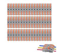 50 PCS Electrical Wire Connectors, Quick Splice Terminal Blocks for AWG 28-12 Solid & Stranded Wire, Compact and Secure Inline Connectors for Electrical, Automotive, and DIY Wiring Applications