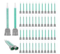 50 Pcs Epoxy Mixing Nozzle Tip 91mm（3.5 inch）, Resin Mixer Adhesive Gun Nozzles for 50ml AB Glue Cartridge, 1:1 & 1:2 Ratio, Fits Glue Gun for Precision Mixing and Application