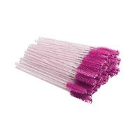 50 Pcs Eyelash Brush Makeup Tools Valentine's Day Sweet Eyebrow Tweezer Easily Grip Remover Brow Brushes Bright Pink/Rose Red