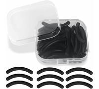 50 Pcs Eyelash Curler Refills,Eyelash Curler Pads,Universal Portable Pliable Eye Lash Black Curlers Refill with Clear Storage Box Replacement Combo Suit for Compatibled with Shiseido Eyelashes Tongs