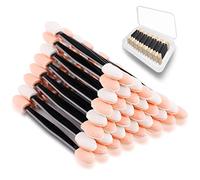 50 Pcs Eyeshadow Brush Set, Eye Shadow Brush Double Sided, Eye Shadow Applicator Sticks, Sponge Makeup Applicator for Eyes