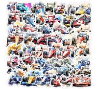 50 Pcs F1 Racing Stickers for Phone,Guitar,Laptop,Water Bottles,Skateboard,Luggage,Watercolor Nordic Style Stickers Waterproof Vinyl,Graffiti Decorate for Teens Girls Boys Child Motivate Gift