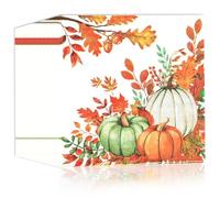 50 PCS Fall Pumpkin Paper Napkins,Disposable Autumn Luncheon Napkins Thanksgiving Dinner Party Napkin for Autumn Thanksgiving Harvest Decoration, 6.5 x 6.5 Inch