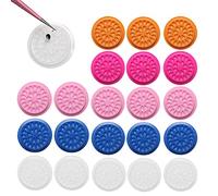 50 Pcs False Eyelash Glue Holder Eye Lash Extension Glue Stand Pad Silicone Eyelashes Extension Pads for Eyelash Extension False Eyelash Glue Holder, Random Color