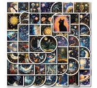 50 Pcs Fantasy Theme Stickers for Children Teens Girls,Cosmic Myth Stickers for Laptop Water Bottles,Bicycle,Skateboard,Computer,Waterproof Vinyl for Wall,Graffiti Stickers