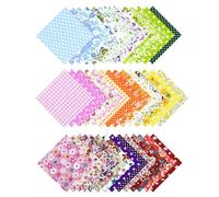50 Pcs Fat Quarters Fabric Bundles, 20cm x 20cm Cotton Fabric