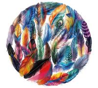 50 Pcs Feather Stickers, Colorful Vinyl Decals for Phone Case, Laptop, Scrapbook, Water Bottle | Waterproof Transparent Feather Stickers for DIY Projects, Kids & Adults