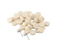 50 Pcs Felt Wool Polishing Buffing Wheels 25mm x 8mm for Power Drill with 3.2mm Shank, Compatible with Electric Grinder for Wood, Jewelry,