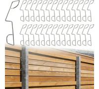 50 Pcs Fence Panel Clips, Heavy Duty Fence Wedges to Stop Rattling and Banging, Durable Stainless Steel Grips for Secure Garden Fences