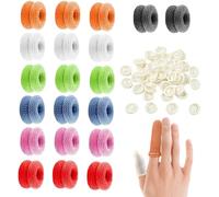 50 Pcs Finger Bandage, Bandages Tubular Set with Rubber Sleeves, Work & Kitchen Finger Protection, Flexible, Breathable Finger Cover, Comfortable Stall for Daily Use, First Aid, Cooking, Office Work