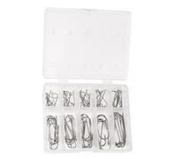 50 PCS Fishing Hooks,Hook Set with Long Shank Wide Gape, High Carbon Steel Barbed Design, Closed Eye Sea Fishing Tackle for Freshwater Saltwater Shore Boat