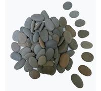50 Pcs Flat Pebbles for Painting, Natural Small River Rocks for Arts & Crafts DIY Projects, Decorative Stones for Painting