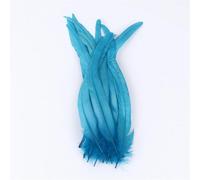 50 Pcs Fluffy Chicken Rooster Feathers Colored Tying for DIY Craft Carnival Wedding Decorat 25-30 Cm Peacock Blue 50 Pcs