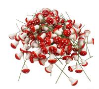 50 Pcs Foam Mushrooms, Colorful Artificial Spotted Toadstools for Fairy Garden Ornaments, DIY Terrarium Supplies, Potted Plant Decorations, Christmas(3cm)