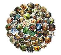50 Pcs Forest Animal Aesthetic Vinyl Stickers Pack - Aesthetic Waterproof Stickers for Laptop, Journal, Water Bottle, Nature Lovers & Adults