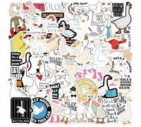 50 Pcs Funny Duck Stickers for Kids Teens Adults Boys Girls Gift,Cute Animal Duck Decals Pack for Laptop,Skateboard,Luggage,Car,Bike,Cup,Computer,Water Bottle Decor,Vinyl Waterproof Stickers