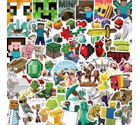 50 Pcs Game Mineccraft Stickers for Boy Waterproof Vinyl Video Game Stickers Merch for Party Supplies Decorations Favors, Vinyl Decal Luggage Case Phone Laptop Water Bottle.